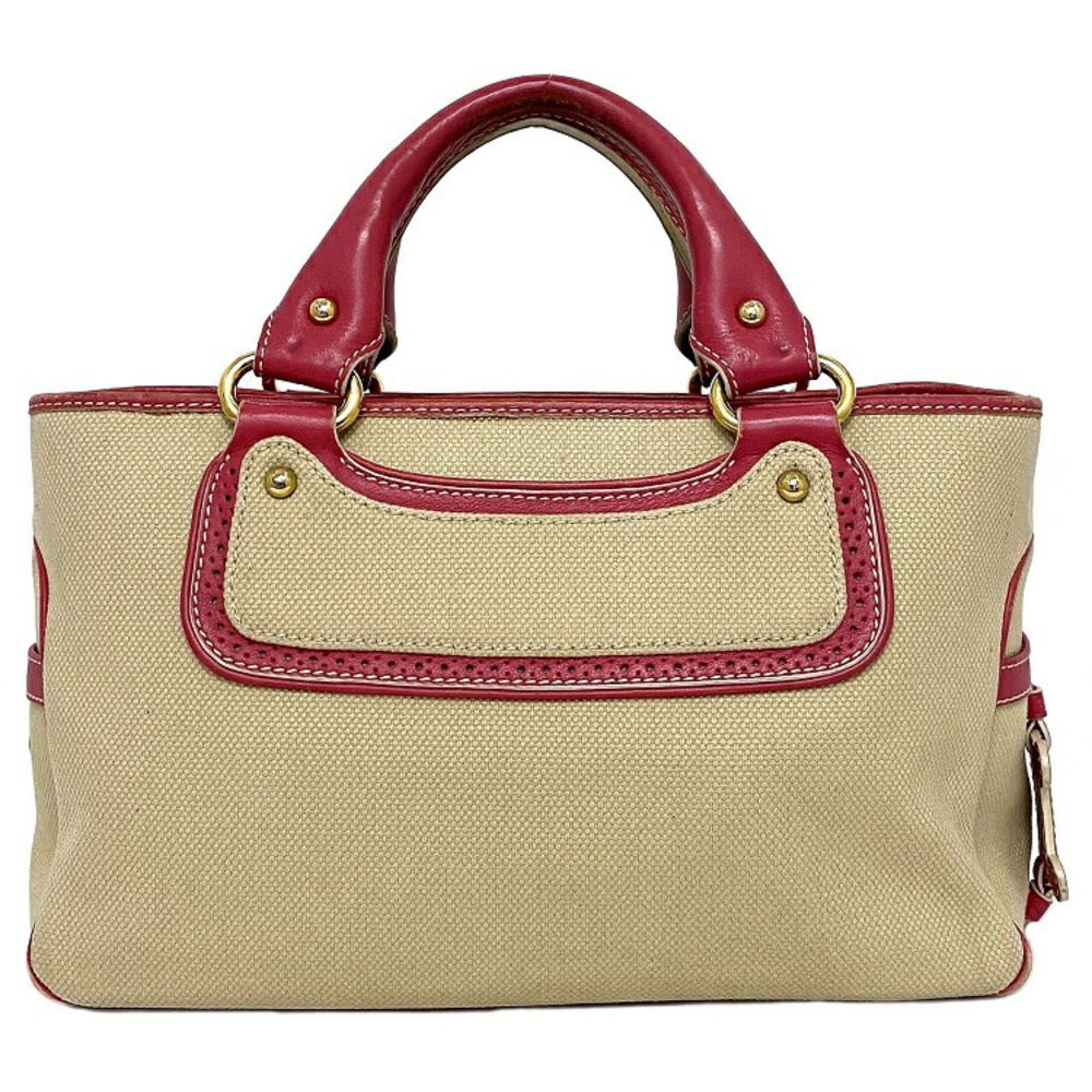 Celine Boogie Bag Handbag Beige Pink Macadam Side Tote Pocket Plate